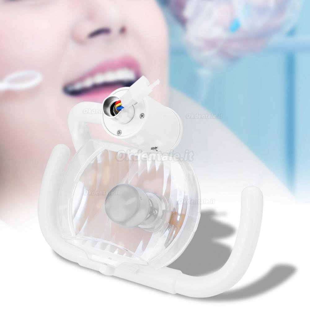 Dentale  Shadowless luce fredda orale luce lampada per unità dentale sedia 22 mm  Caratteristiche: Ogni modello può essere applicato a dental poltrona universale Progettato Interfaccia Diametro 22 mm Aspetto compatto, luce alta quota Metallo interfaccia Non ci saranno ombra quando illuminato Lista di imballaggio: 1 x dentale orale luce lampada